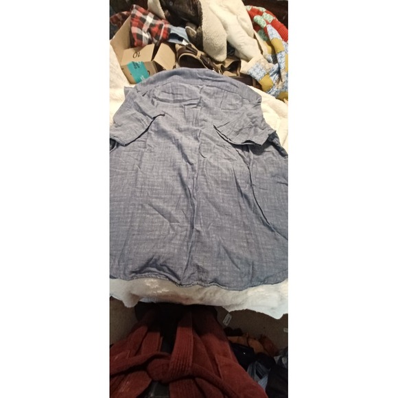 Tasso Elba Shirt Men Size XXL Blue Button Up Pocket Collared Short Sleeve Casual - Picture 5 of 8